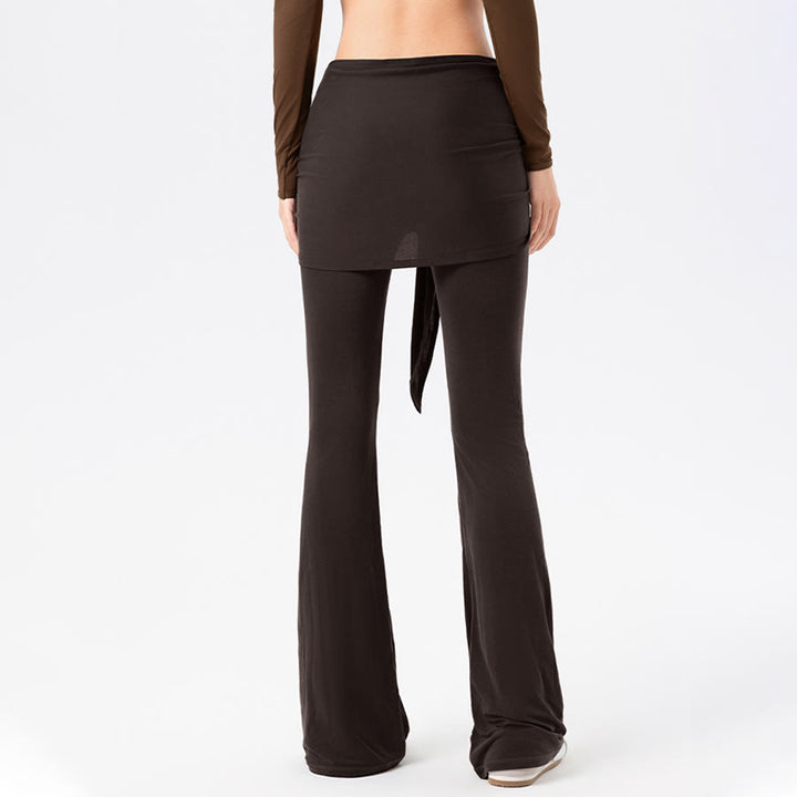 Olivenorma Flare Leg High Waist Tie Wrap Long Women's Yoga Pants - image 12