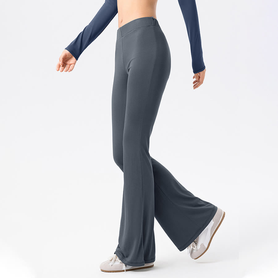 Olivenorma Flare Leg High Waist Tie Wrap Long Women's Yoga Pants - image 9