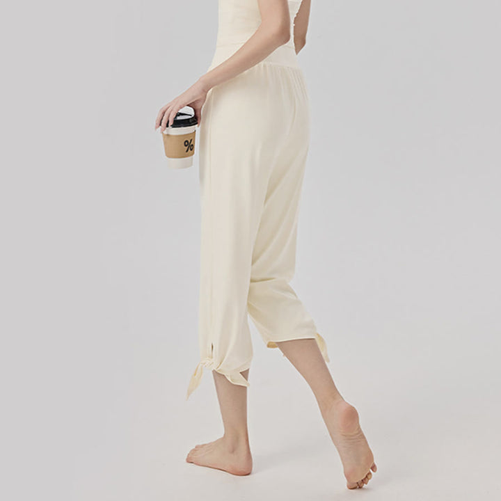 Olivenorma Wide Leg High Waist Asymmetrical Cropped Women's Yoga Pants - image 8
