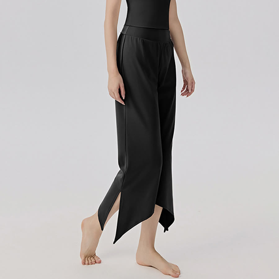 Olivenorma Wide Leg High Waist Asymmetrical Cropped Women's Yoga Pants - image 17