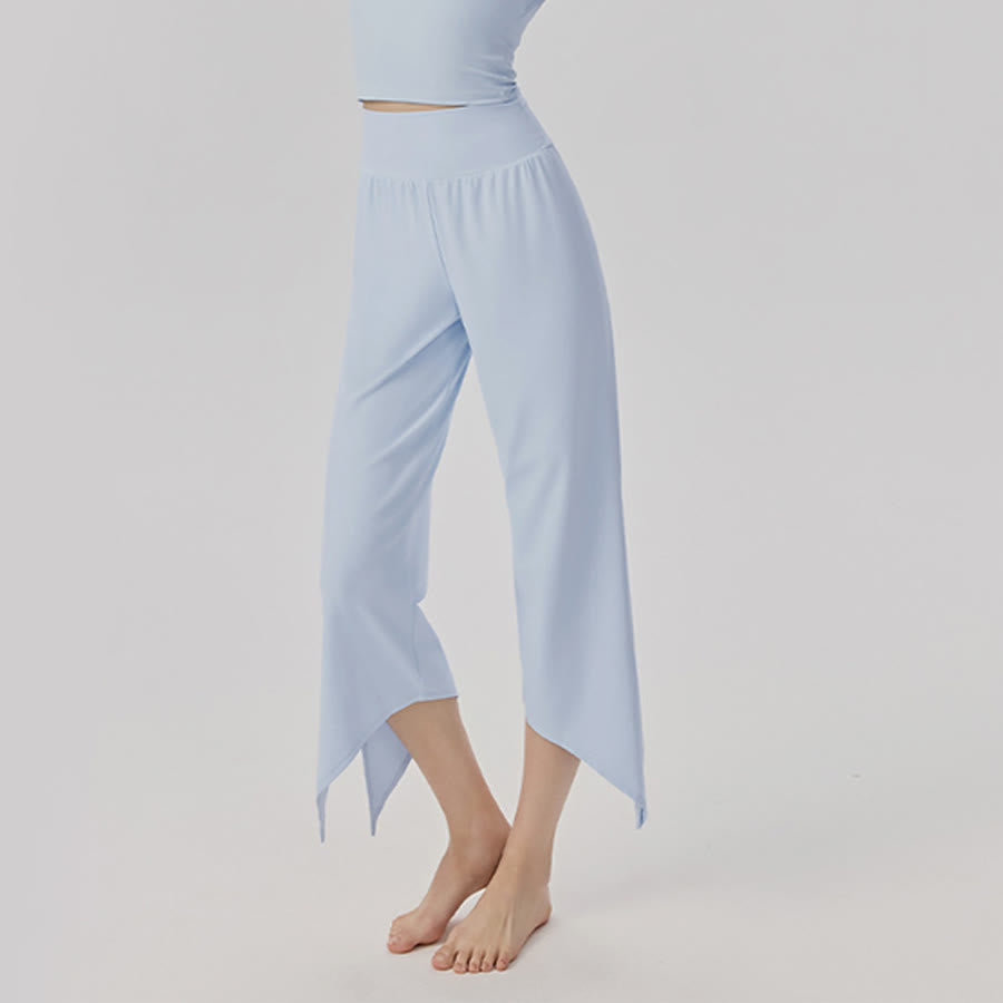 Olivenorma Wide Leg High Waist Asymmetrical Cropped Women's Yoga Pants - image 6