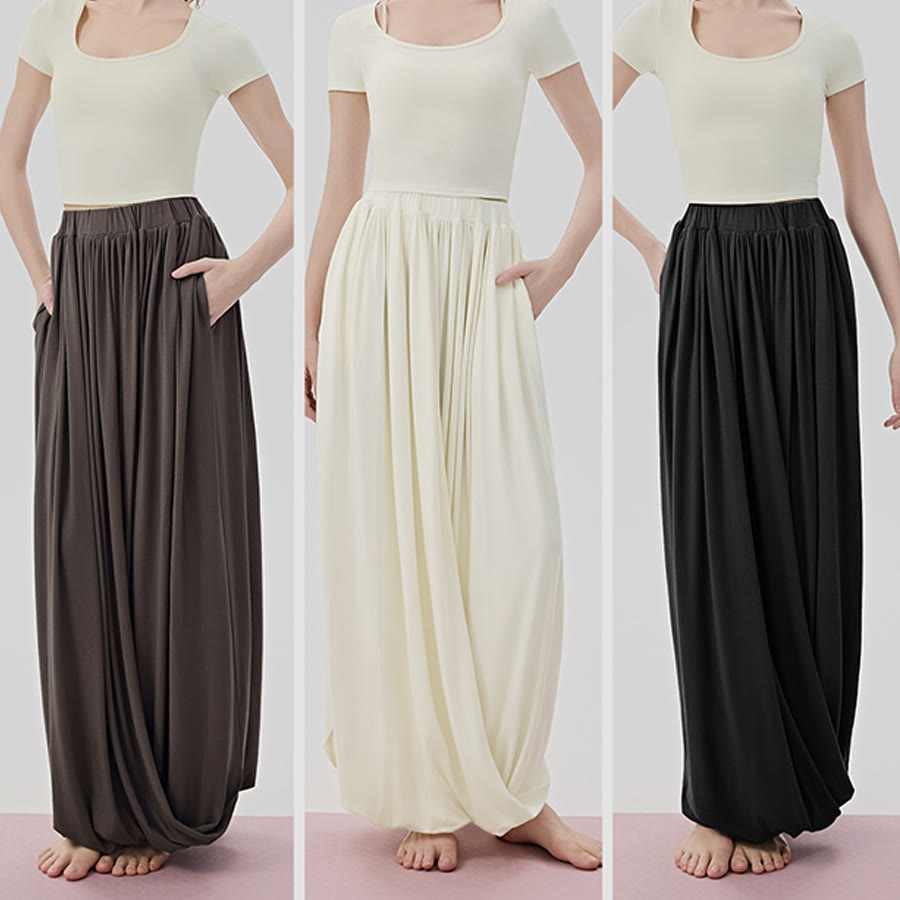 Olivenorma Harem High Waist Twisted Skirted Long Women's Yoga Pants - image 13