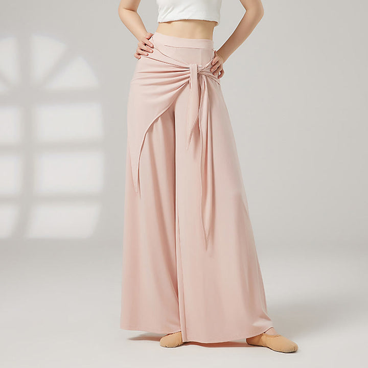 Olivenorma Wide Leg High Waist Wrap Skirted Long Women's Yoga Pants - Pink Impatiens - XL - image 3