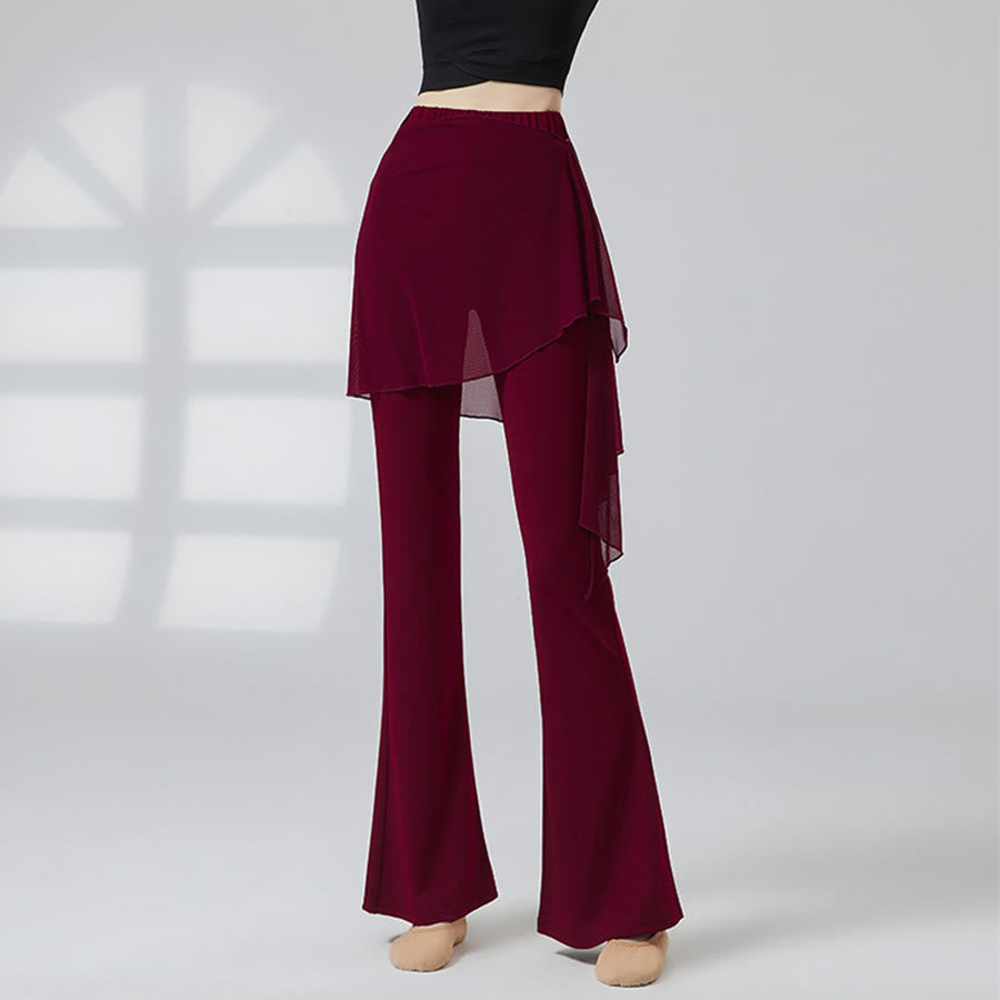 Olivenorma Flare Leg High Waist Skirted Long Women's Yoga Pants - Ankara Red - XXL - image 0