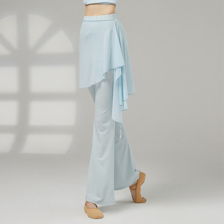Olivenorma Flare Leg High Waist Skirted Long Women's Yoga Pants - Light Blue - XXL - image 14