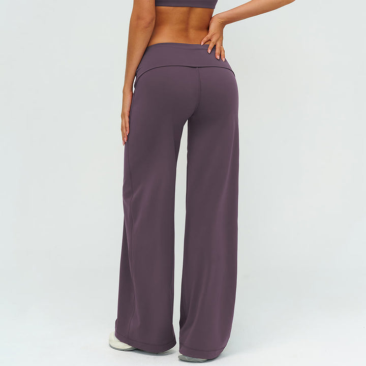 Olivenorma Wide Leg High Waist Fold-over Long Women's Yoga Pants - image 1