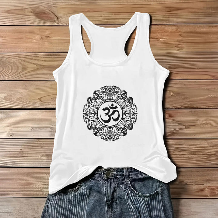 Olivenorma Om Mandala Graphic Print Slogan Women's Tank - image 3