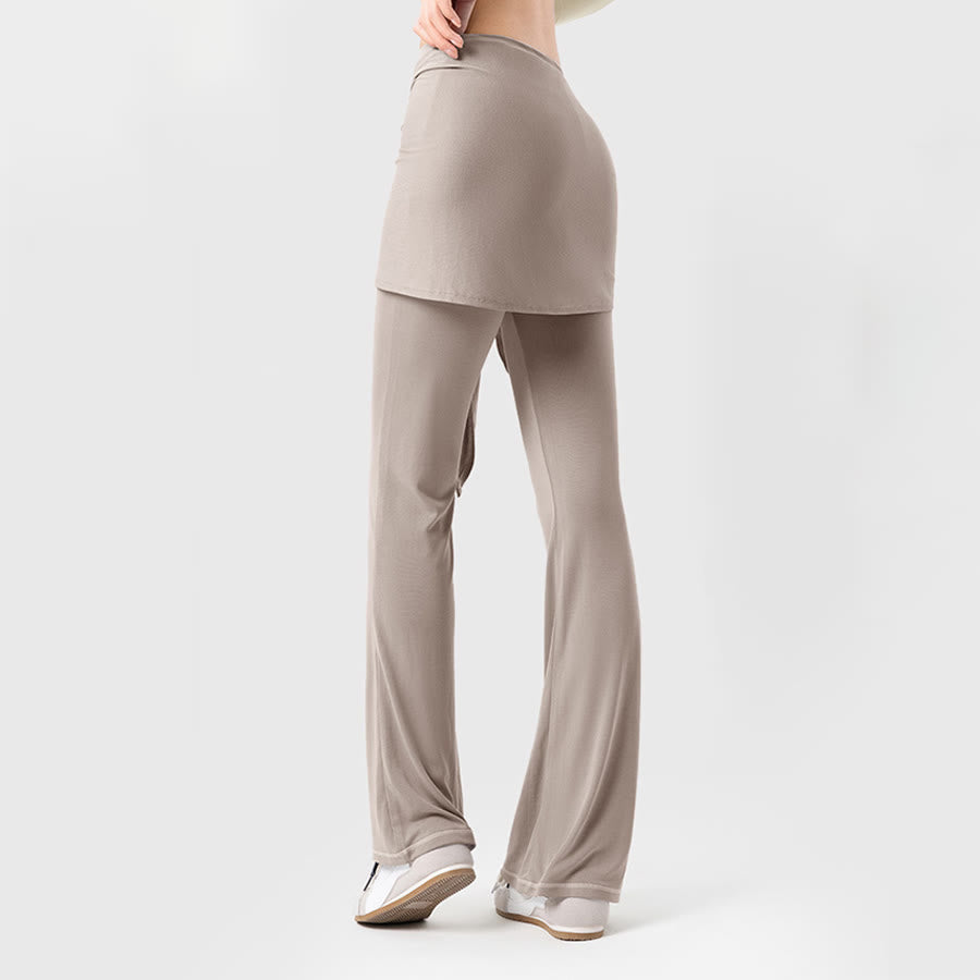 Olivenorma Flare Leg High Waist Tie Wrap Long Women's Yoga Pants - image 1