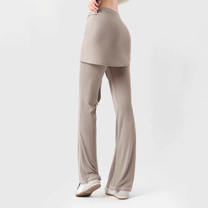 Olivenorma Flare Leg High Waist Tie Wrap Long Women's Yoga Pants - image 1