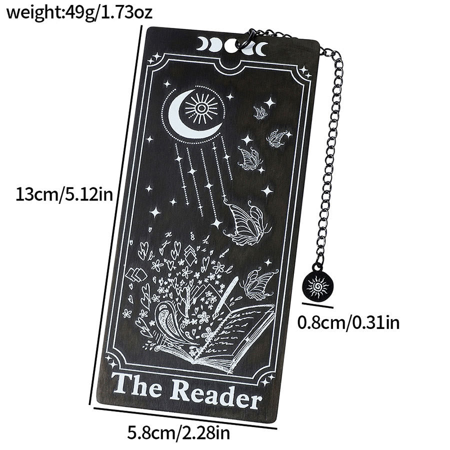Olivenorma Tarot Style Skeleton Reader Bookmark - Black & Sun Rose Skull Reader - 10pcs - image 12