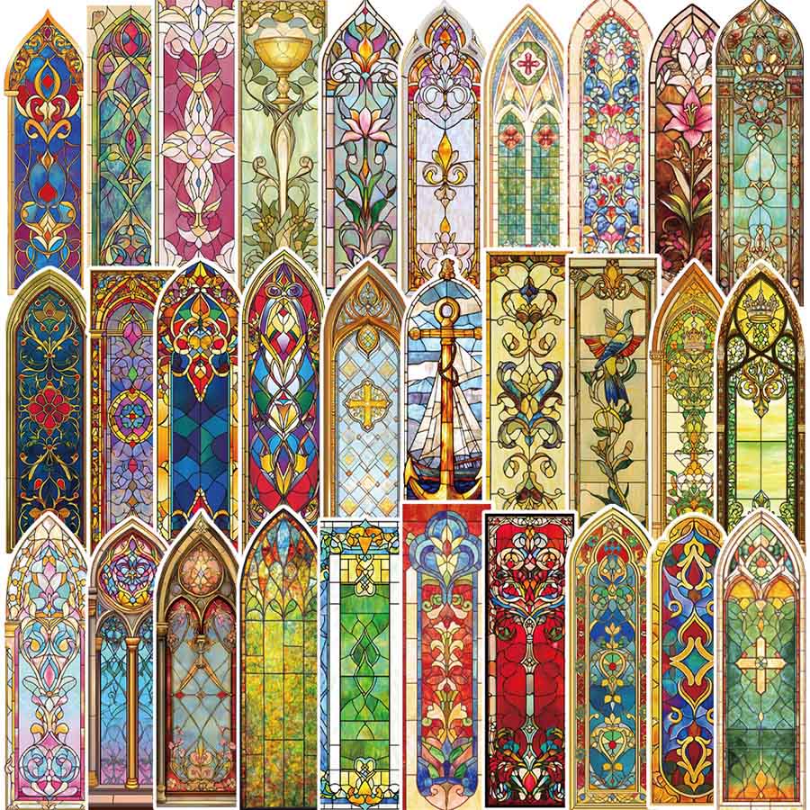 Olivenorma Stained Glass Art Nouveau Floral Bookmark - image 1