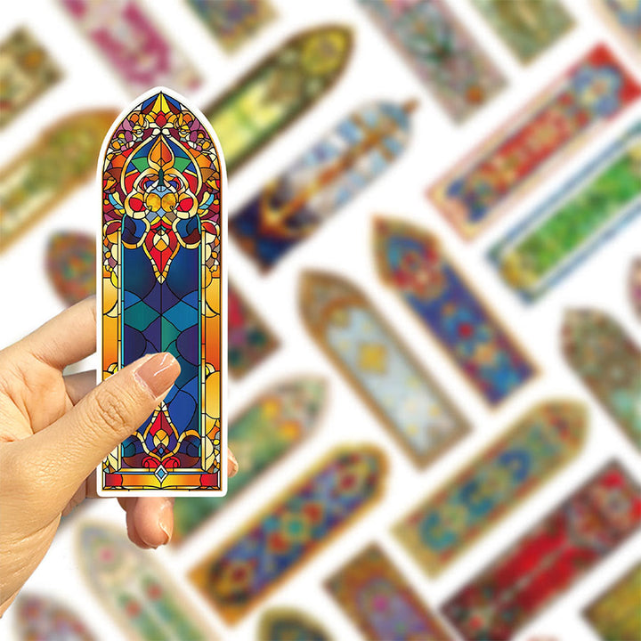 Olivenorma Stained Glass Art Nouveau Floral Bookmark - image 5