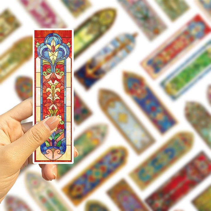 Olivenorma Stained Glass Art Nouveau Floral Bookmark - image 4