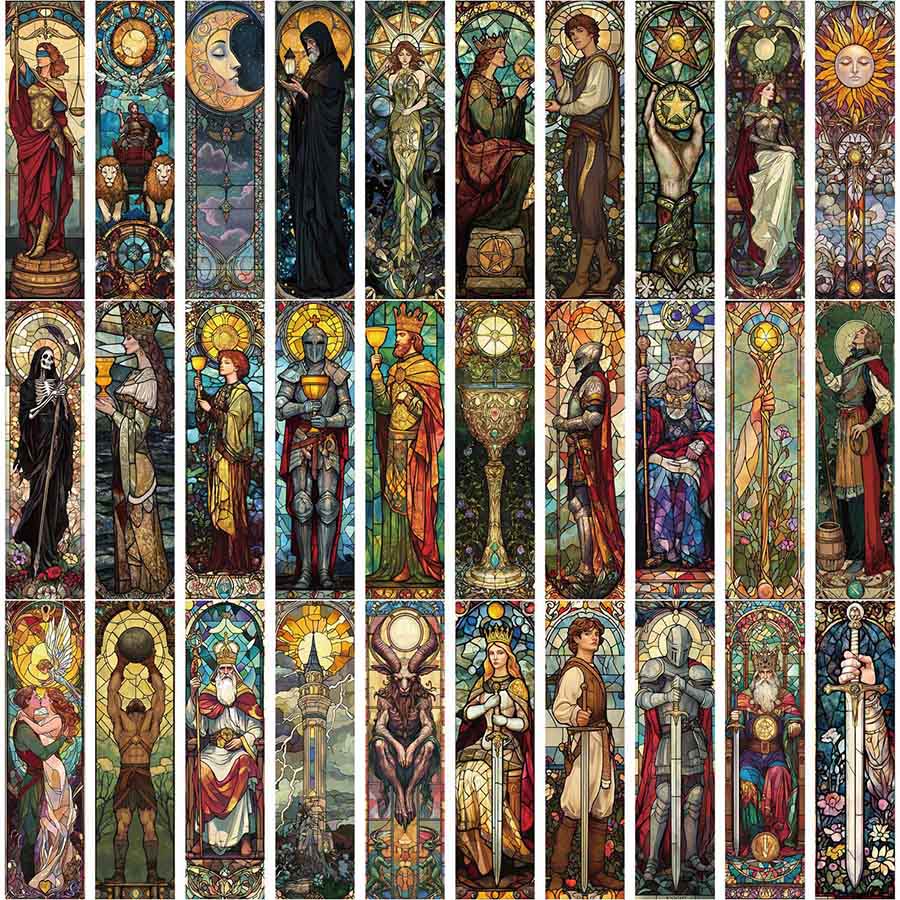 Olivenorma Stained Glass Tarot Arcana Character Bookmark - image 1