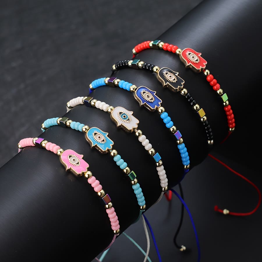 FREE Today: Fatima Eye Boho-Chic Adjustable Nylon Rope 12Pcs Bracelet Set - image 3