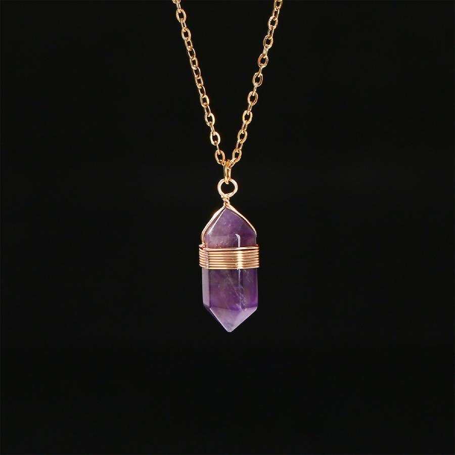 FREE Today: Wire Wrapped Crystal Pendant Necklace: Healing Gemstone Jewelry - Amethyst - image 6