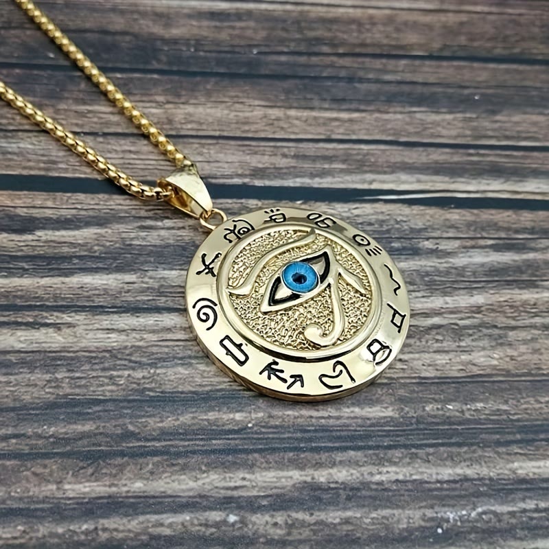 FREE Today: 1Psc Ancient Egyptian The Eye of Horus Pendant Necklace Men's Accessory - image 2