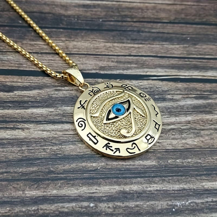 FREE Today: 1Psc Ancient Egyptian The Eye of Horus Pendant Necklace Men's Accessory - image 2