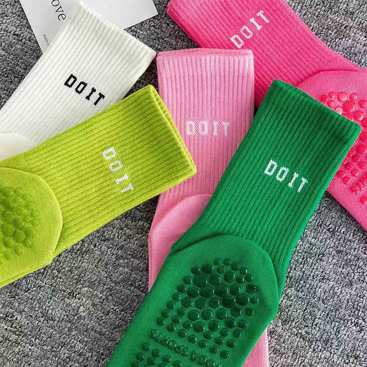 Olivenorma Mid Tube Elastic Knit Full Coverage Non Slip Silicone Balance Support Multi Scene Sport Women's Yoga Socks - image 5