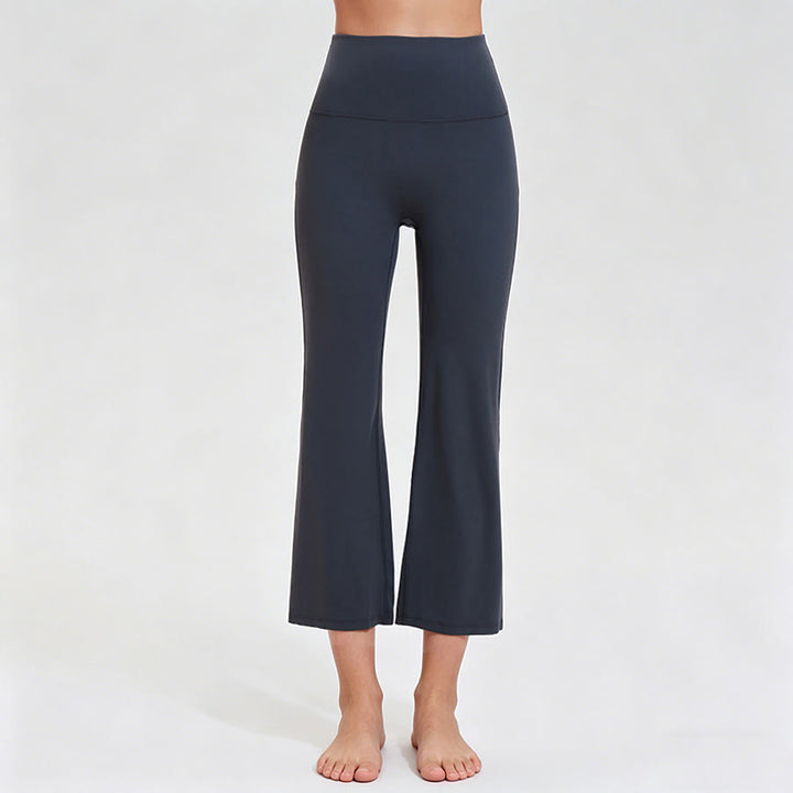 Olivenorma High Waist Eight Points Micro Flare Slim Yoga Fitness Women's Pants - Graphite Gray - XXXL - image 1