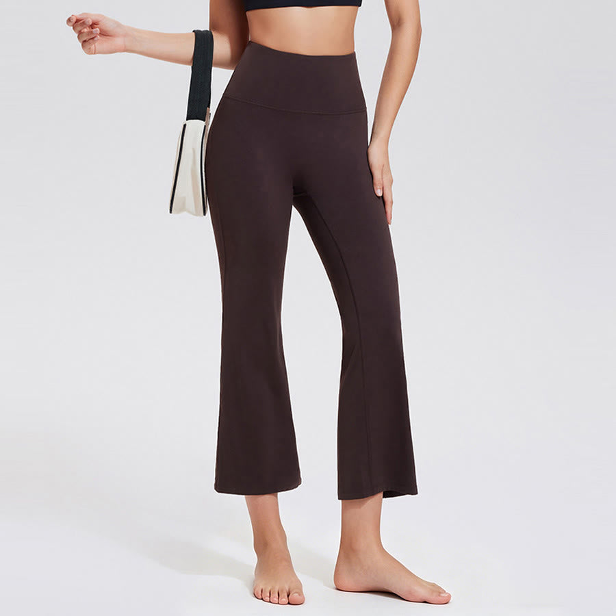 Olivenorma High Waist Eight Points Micro Flare Slim Yoga Fitness Women's Pants - image 9