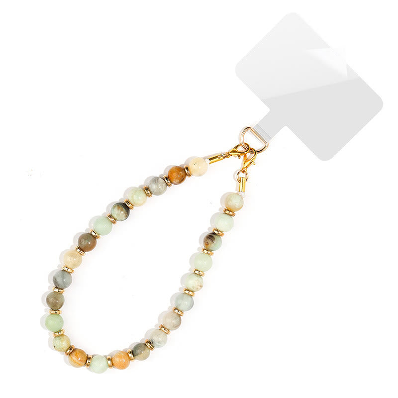 Olivenorma Chic Hand Assembled Beaded Protective Portable Phone Chain Strap - Amazonite - image 5