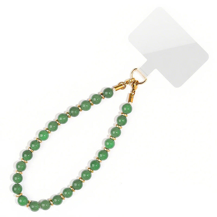 Olivenorma Chic Hand Assembled Beaded Protective Portable Phone Chain Strap - Green Aventurine - image 11
