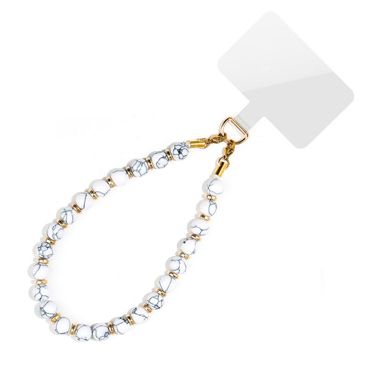 Olivenorma Chic Hand Assembled Beaded Protective Portable Phone Chain Strap - Howlite - image 7