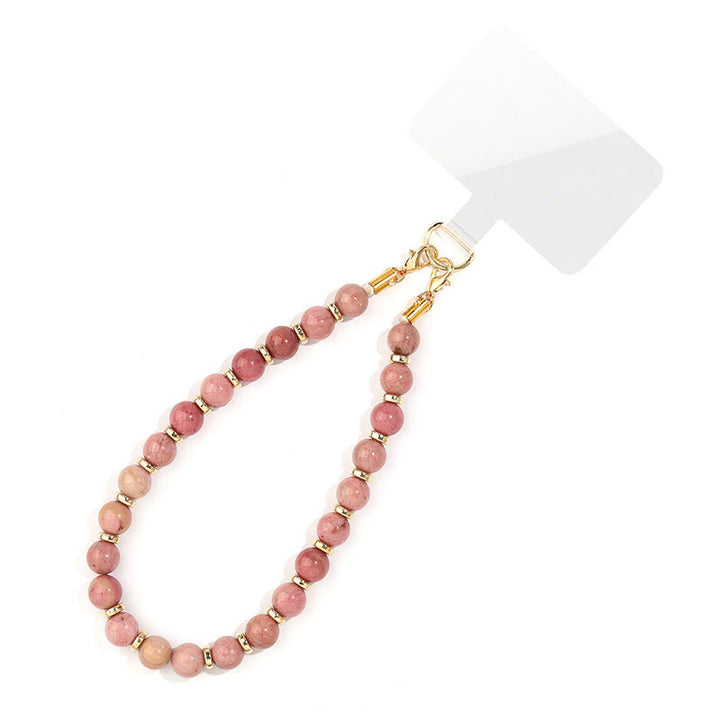 Olivenorma Chic Hand Assembled Beaded Protective Portable Phone Chain Strap - Rhodochrosite - image 9