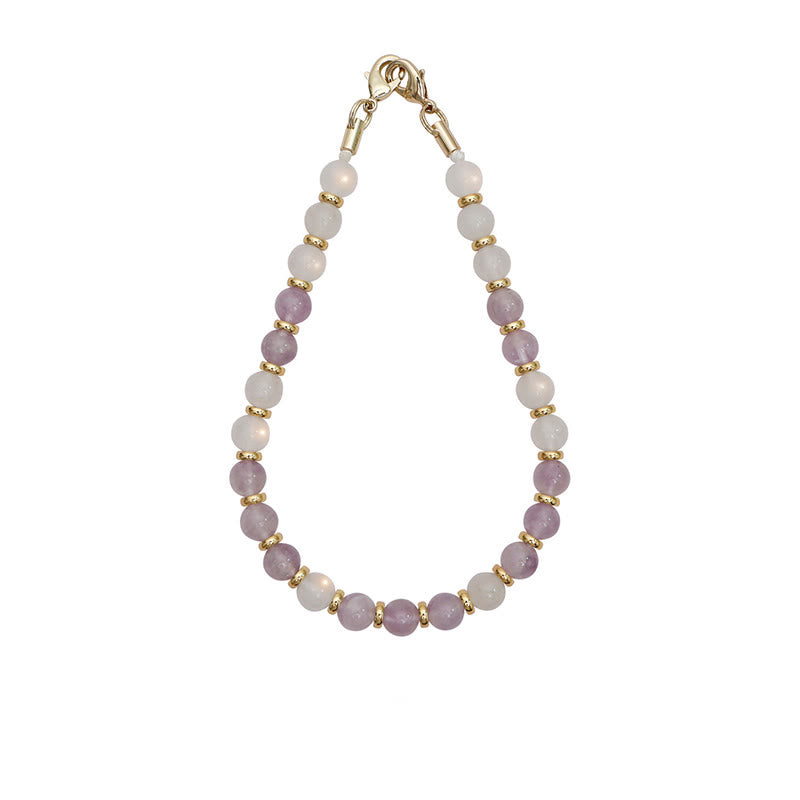 Olivenorma Handmade Natural Gemstone Beaded Wrist Anti-Lost Phone Chain Strap - Amethyst - image 2