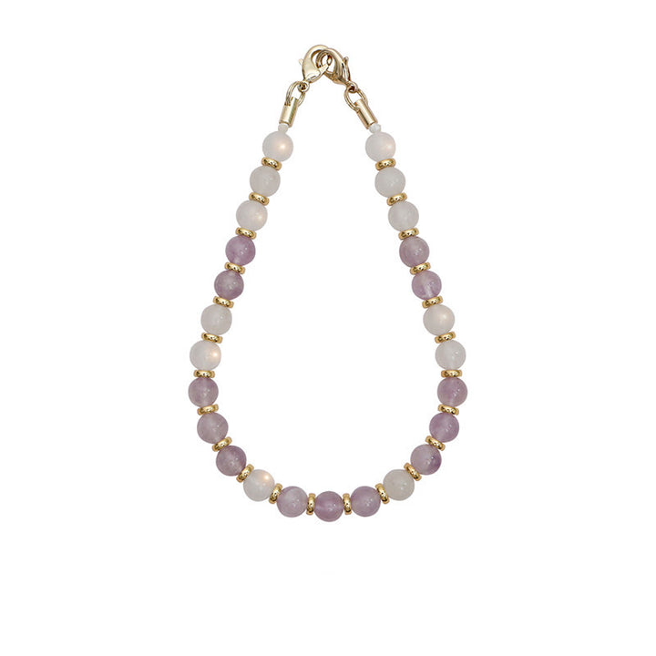 Olivenorma Handmade Natural Gemstone Beaded Wrist Anti-Lost Phone Chain Strap - Amethyst - image 2