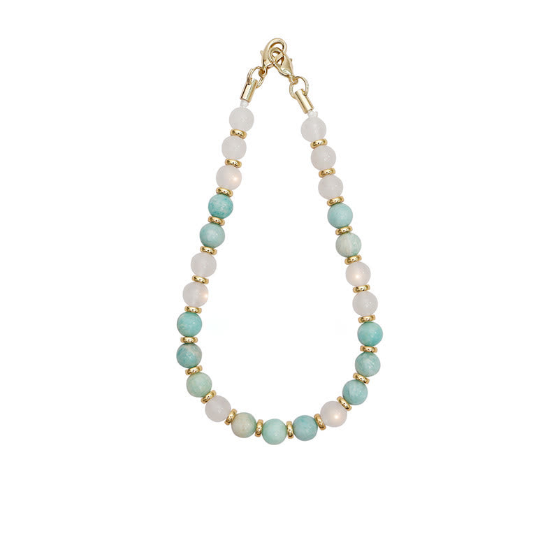 Olivenorma Handmade Natural Gemstone Beaded Wrist Anti-Lost Phone Chain Strap - Amazonite - image 7