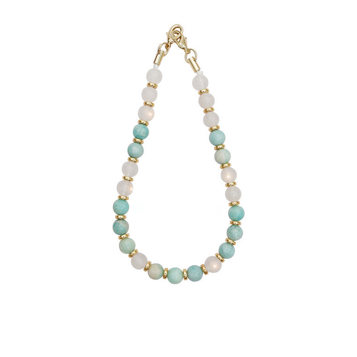 Olivenorma Handmade Natural Gemstone Beaded Wrist Anti-Lost Phone Chain Strap - Amazonite - image 7