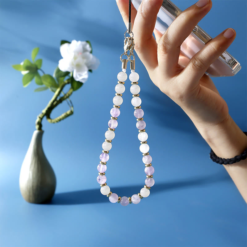 Olivenorma Handmade Natural Gemstone Beaded Wrist Anti-Lost Phone Chain Strap - image 0
