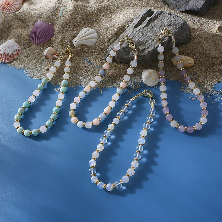 Olivenorma Handmade Natural Gemstone Beaded Wrist Anti-Lost Phone Chain Strap - image 10