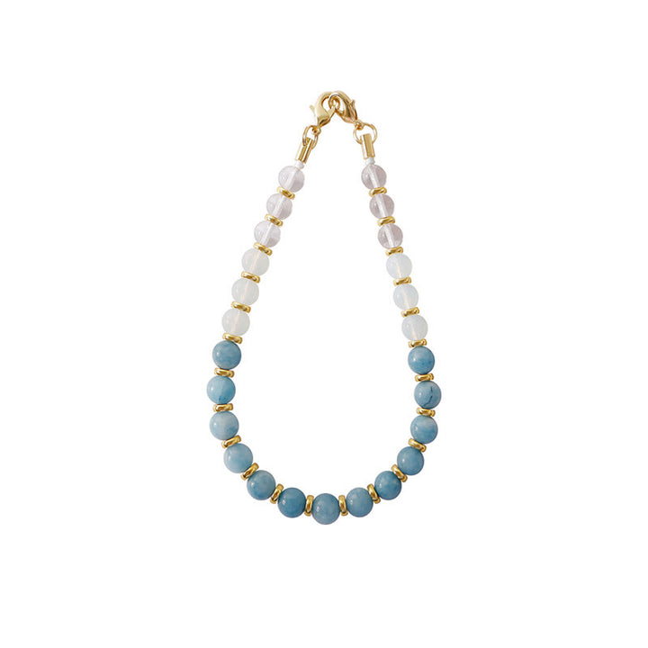 Olivenorma Handcrafted Gradient Beaded Wrist Anti-Lost Phone Chain Strap - Blue Chalcedony - image 10