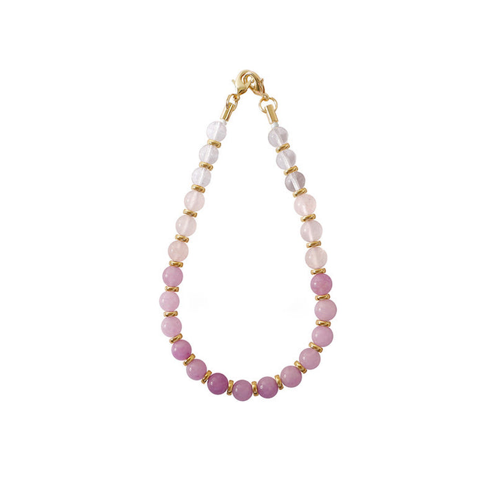 Olivenorma Handcrafted Gradient Beaded Wrist Anti-Lost Phone Chain Strap - Rose Quartz - image 2
