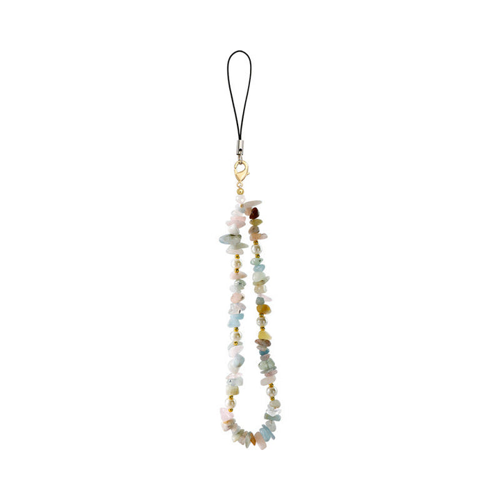 Olivenorma Handcrafted Natural Chip Stone Beaded Wrist Anti-Lost Phone Chain Strap - Natural Stone - image 13
