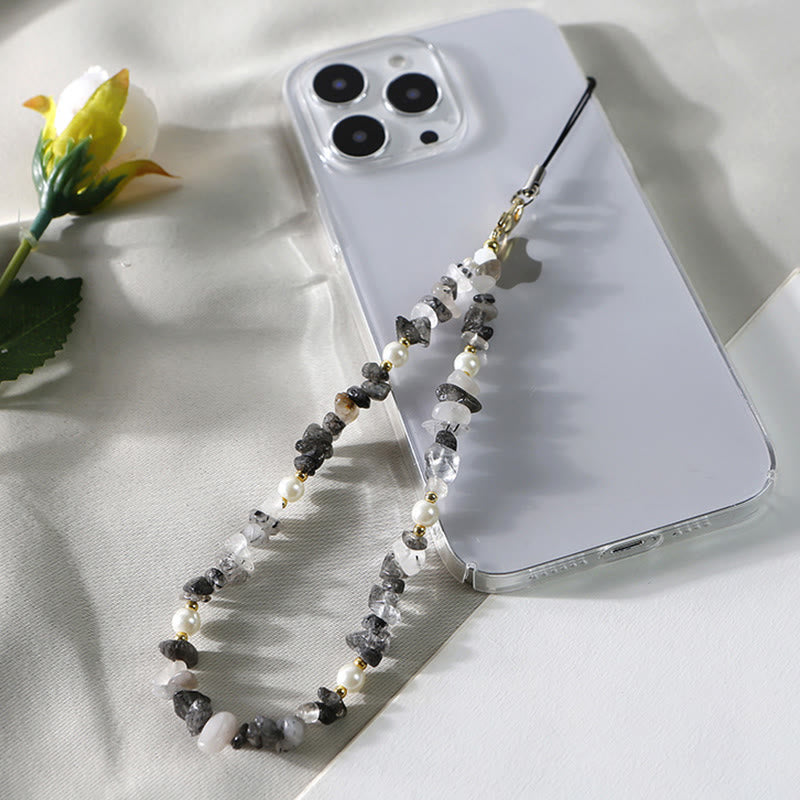 Olivenorma Handcrafted Natural Chip Stone Beaded Wrist Anti-Lost Phone Chain Strap - image 11