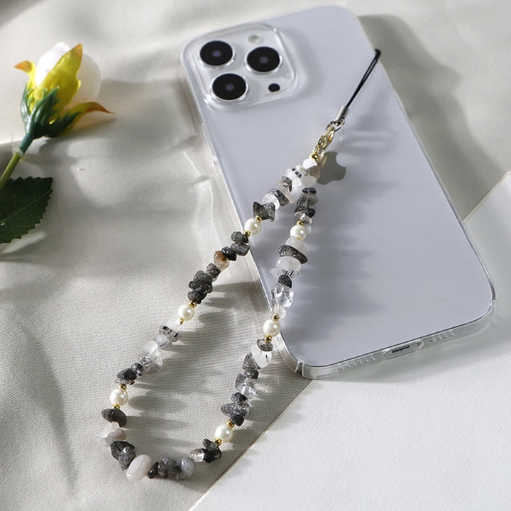 Olivenorma Handcrafted Natural Chip Stone Beaded Wrist Anti-Lost Phone Chain Strap - image 11