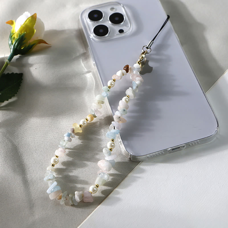 Olivenorma Handcrafted Natural Chip Stone Beaded Wrist Anti-Lost Phone Chain Strap - image 15
