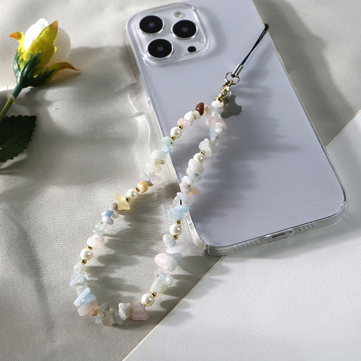 Olivenorma Handcrafted Natural Chip Stone Beaded Wrist Anti-Lost Phone Chain Strap - image 15