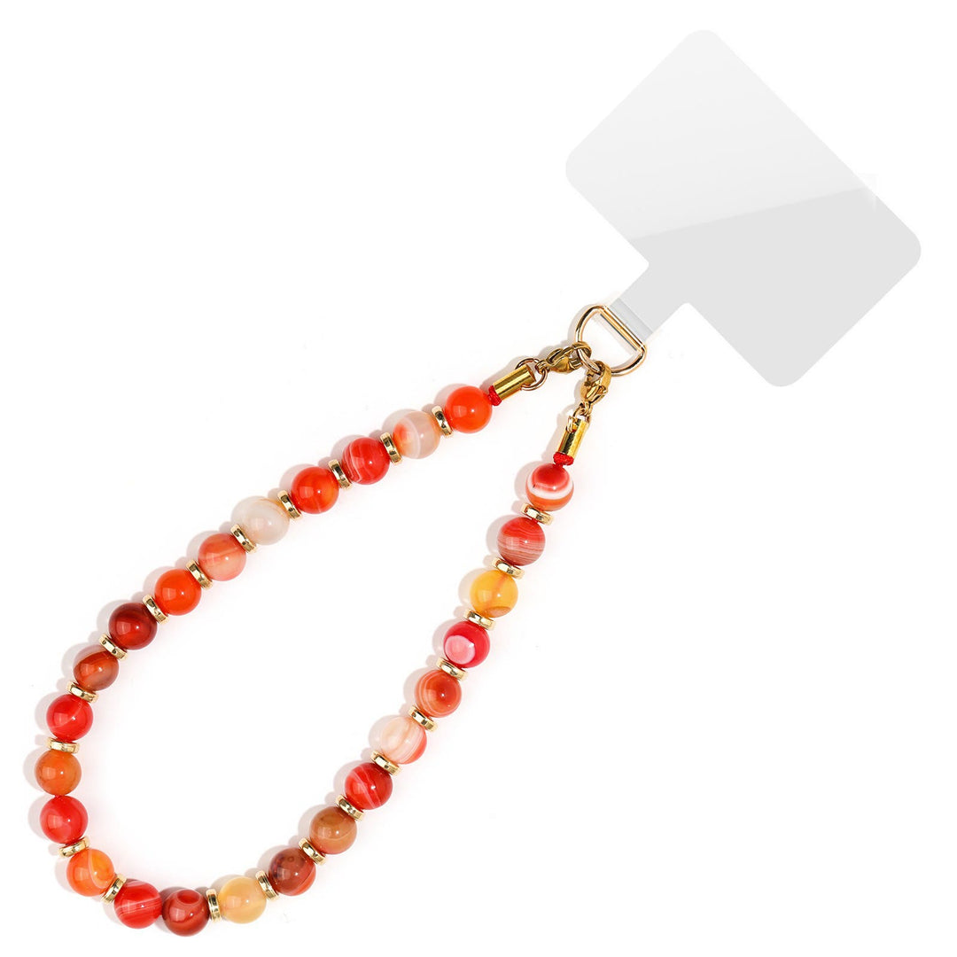 Olivenorma Chic Hand Assembled Beaded Protective Portable Phone Chain Strap - Red Agate - image 13