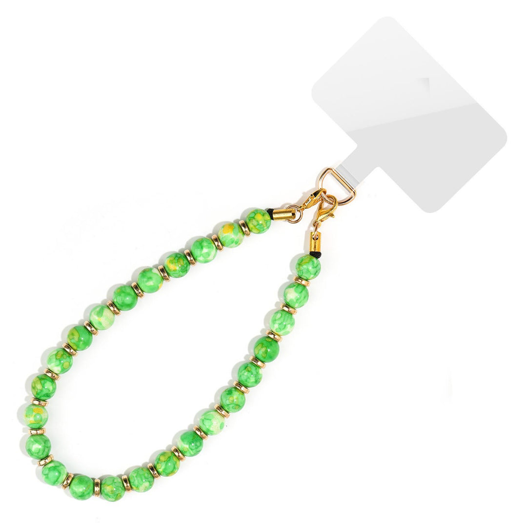 Olivenorma Chic Hand Assembled Beaded Protective Portable Phone Chain Strap - Green Agate - image 24