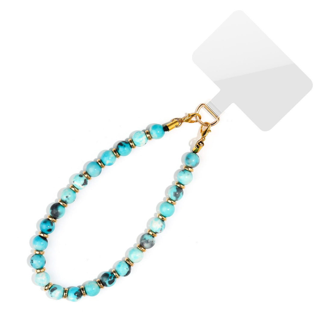 Olivenorma Chic Hand Assembled Beaded Protective Portable Phone Chain Strap - Blue-Green African Turquoise - image 29
