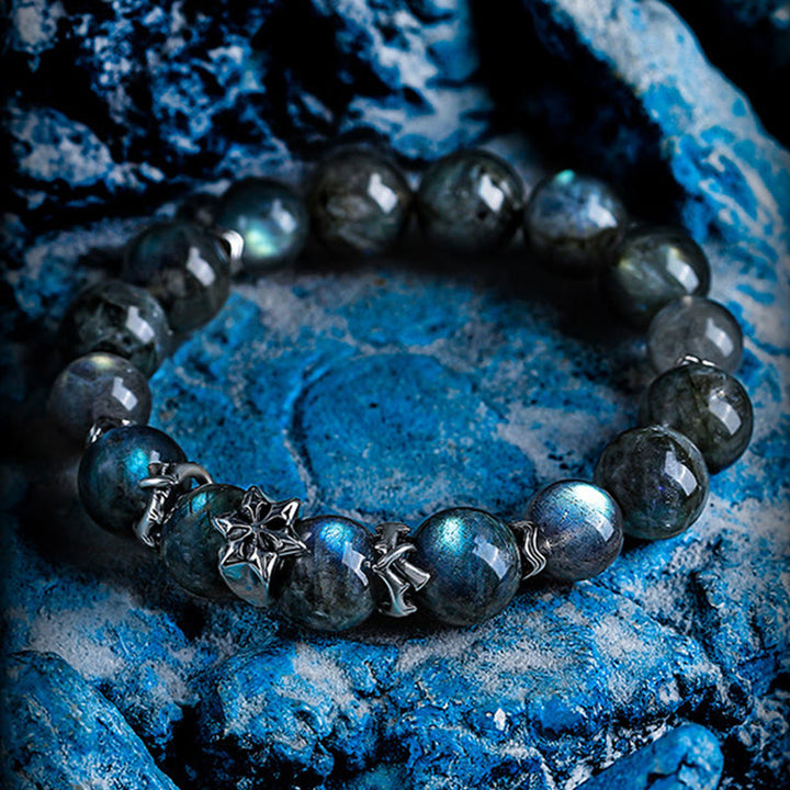 Olivenorma Grey Moonstone Spiritual Energy Grounding Beaded Bracelet - image 1