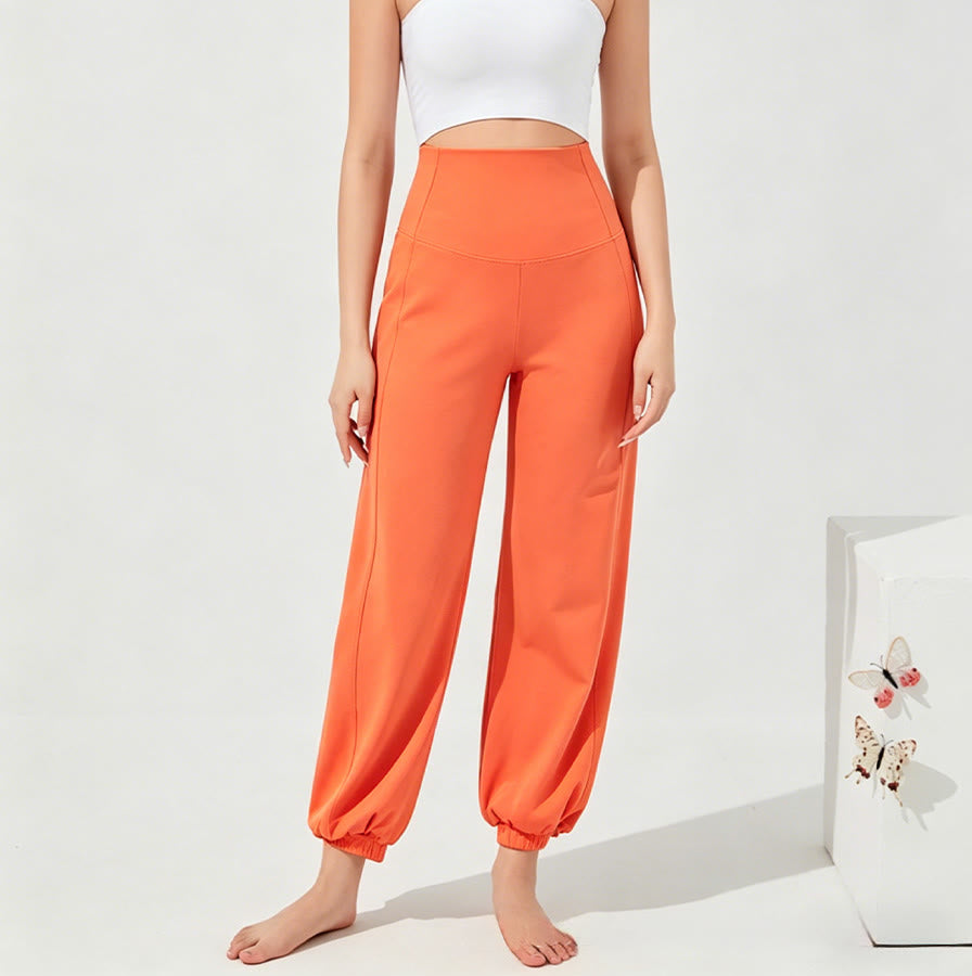 Olivenorma High Waist Ankle Length Harem Loose Yoga Women's Pants - Orange - XL - image 18