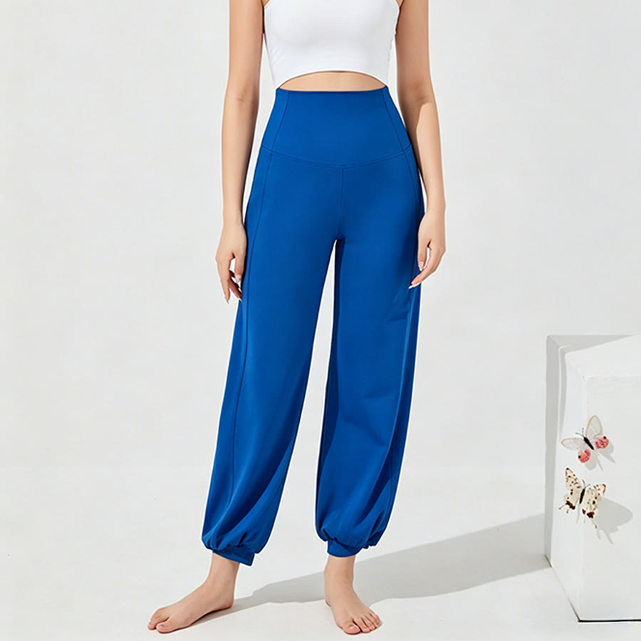 Olivenorma High Waist Ankle Length Harem Loose Yoga Women's Pants - Bright Blue - XL - image 13