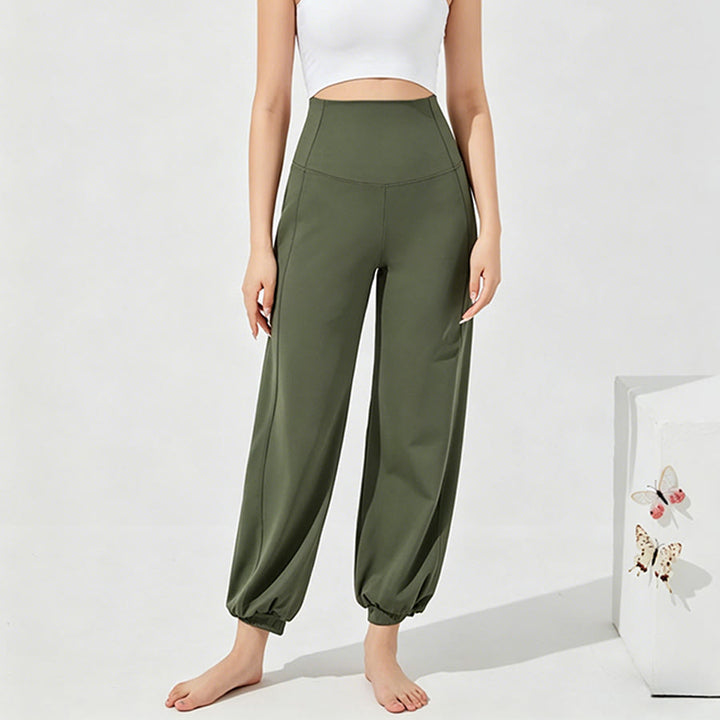 Olivenorma High Waist Ankle Length Harem Loose Yoga Women's Pants - Army Green - XL - image 14