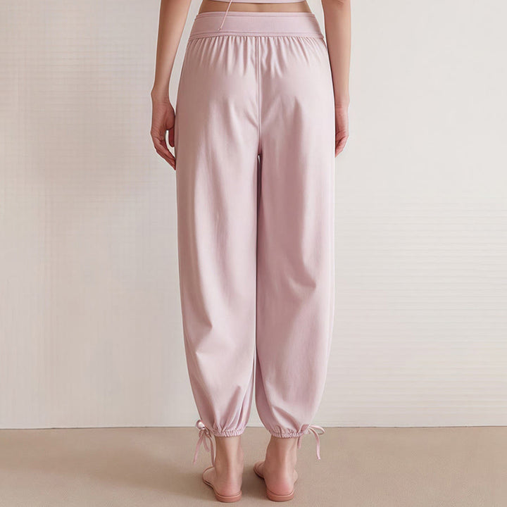 Olivenorma High Waist Pleated Drawstring Ankle Harem Yoga Women's Pants - image 10